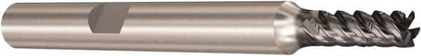 Seco - 4mm, 5 Flute, Single End, Solid Carbide, Corner Chamfer End Mill - 57mm OAL, 48° Helix, Right Hand Flute, 10mm LOC, Right Hand Cut - USA Tool & Supply