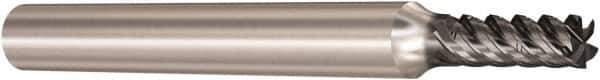 Seco - 4mm, 5 Flute, Single End, Solid Carbide, Corner Chamfer End Mill - 57mm OAL, 48° Helix, Right Hand Flute, 10mm LOC, Right Hand Cut - USA Tool & Supply