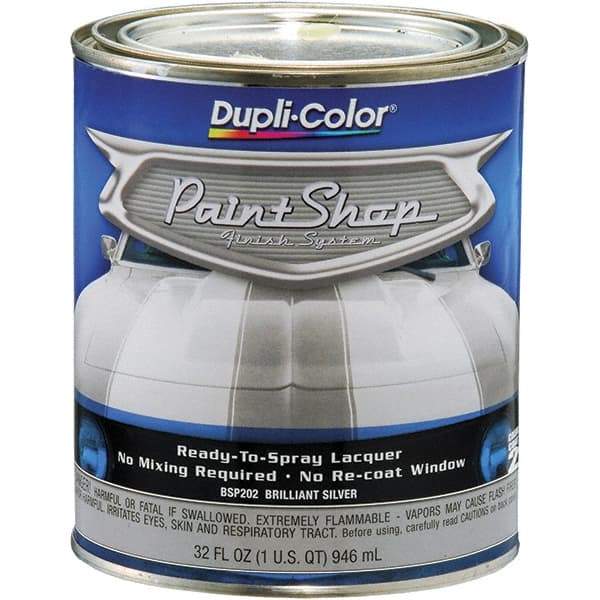 Dupli-Color - Brilliant Silver Automotive Topcoat - 1 Qt Can - USA Tool & Supply