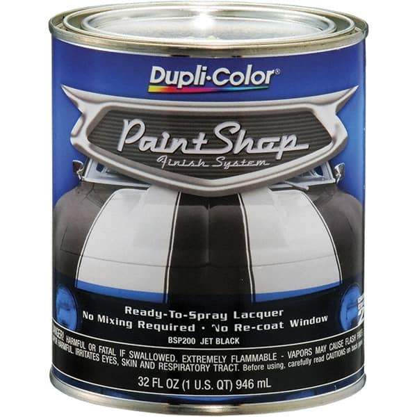 Dupli-Color - Jet Black Automotive Topcoat - 1 Qt Can - USA Tool & Supply