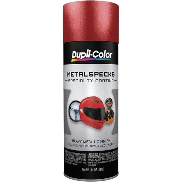 Dupli-Color - Metal Flake Retro Red Automotive Topcoat - 11 oz Aerosol Can - USA Tool & Supply