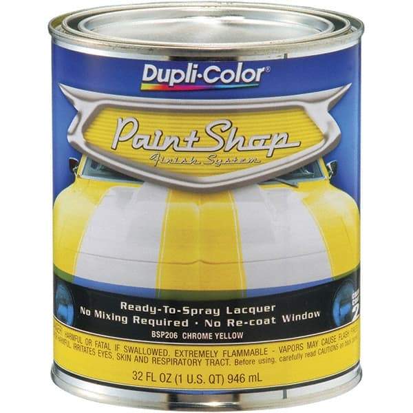 Dupli-Color - Chrome Yellow Automotive Topcoat - 1 Qt Can - USA Tool & Supply