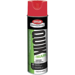 Krylon - 20 fl oz Red Marking Paint - 664' Coverage at 1" Wide, Water-Based Formula, 272 gL VOC - USA Tool & Supply