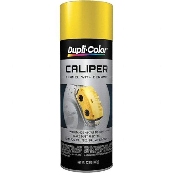 Dupli-Color - 12 oz Yellow Automotive Heat Resistant Paint - Gloss Finish, 500°F Max Temp, Comes in Aerosol Can - USA Tool & Supply