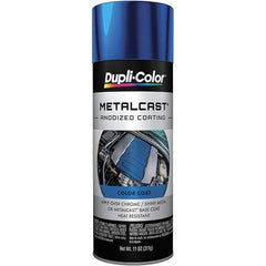 Dupli-Color - 11 oz Blue Anodized Automotive Heat Resistant Paint - Metallic Finish, 500°F Max Temp, Comes in Aerosol Can - USA Tool & Supply