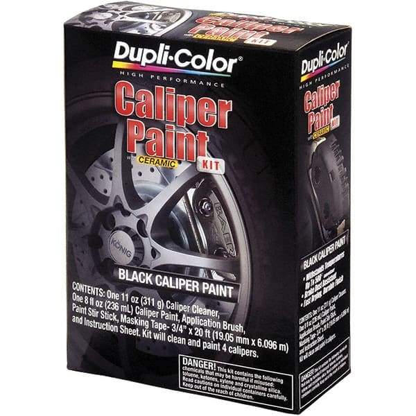 Dupli-Color - 16 oz Matte Black Automotive Heat Resistant Paint - Matte Finish, 500°F Max Temp, Comes in Aerosol Can - USA Tool & Supply