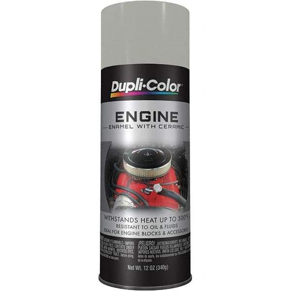 Dupli-Color - 12 oz Cast Coat Automotive Heat Resistant Paint - Metallic Finish, 500°F Max Temp, Comes in Aerosol Can - USA Tool & Supply