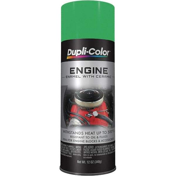 Dupli-Color - 12 oz Grabber Green Automotive Heat Resistant Paint - Gloss Finish, 500°F Max Temp, Comes in Aerosol Can - USA Tool & Supply