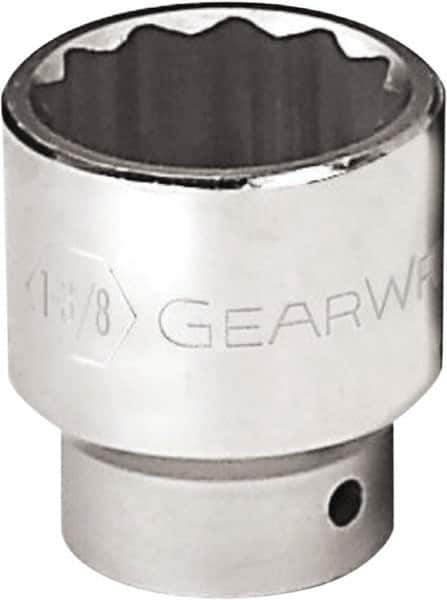 GearWrench - 1-9/16", 3/4" Drive, Standard Hand Socket - 12 Points, 2.48" OAL, Alloy Steel, Chrome Finish - USA Tool & Supply