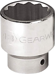 GearWrench - 3/4", 3/4" Drive, Standard Hand Socket - 12 Points, 1.95" OAL, Alloy Steel, Chrome Finish - USA Tool & Supply