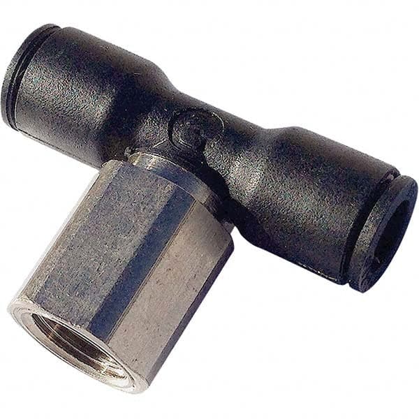 Legris - Plastic Push-To-Connect Tube Fittings Type: Female Branch Tee Tube Outside Diameter (Inch): 1/2 - USA Tool & Supply