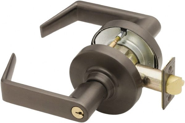 Schlage - Entrance Lever Lockset for 1-3/8" Thick Doors - Exact Industrial Supply