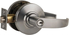 Storeroom Lever Lockset for 1-3/8″ Thick Doors Schlage C keyway, 2-3/4″ Backset, Satin Chrome Finish