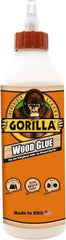 Gorilla Glue - 18 oz Bottle Natural Wood Glue - 3 to 4 hr Working Time, 24 hr Full Cure Time, Bonds to Cork Board & Wood - USA Tool & Supply