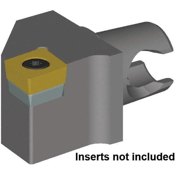 Kennametal - Left Hand Cut, Size KM20, CC.. 09T30.. & CC.. 32.52 Insert Compatiblity, External Modular Turning & Profiling Cutting Unit Head - 12.5mm Ctr to Cutting Edge, 25mm Head Length, Series KM Micro - USA Tool & Supply