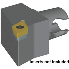 Kennametal - Right Hand Cut, Size KM20, DC.. 11T30.. & DC.. 32.52 Insert Compatiblity, External Modular Turning & Profiling Cutting Unit Head - 17mm Ctr to Cutting Edge, 25mm Head Length, Series KM Micro - USA Tool & Supply