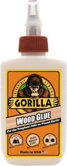 Gorilla Glue - 4 oz Bottle Natural Wood Glue - 3 to 4 hr Working Time, 24 hr Full Cure Time, Bonds to Cork Board & Wood - USA Tool & Supply