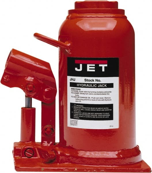 Jet - Manual Bottle, Screw, Ratchet & Hydraulic Jacks Type: Hydraulic Bottle Jack Load Capacity (Ton): 22-1/2 (Inch) - USA Tool & Supply