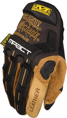 Mechanix Wear - Size M (9) Split Leather Work Gloves - For General Purpose, Uncoated, Hook & Loop Cuff, Full Fingered, Black, Paired - USA Tool & Supply
