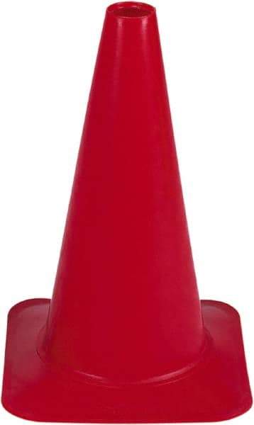 PRO-SAFE - 18" High, Red Sport Traffic Cone - 12" Base Width, 2.5 Lb - USA Tool & Supply