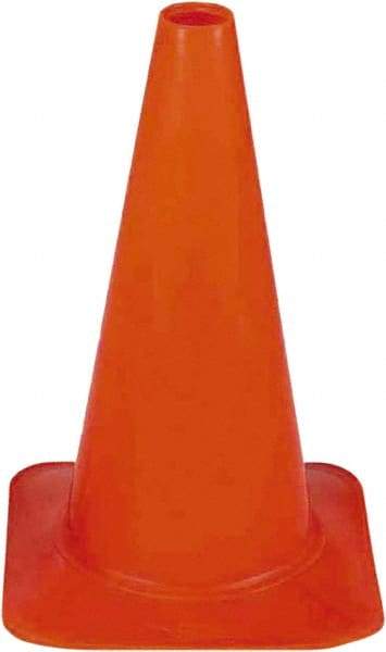 PRO-SAFE - 18" High, Fluorescent Orange Sport Traffic Cone - 12" Base Width, 2.5 Lb - USA Tool & Supply