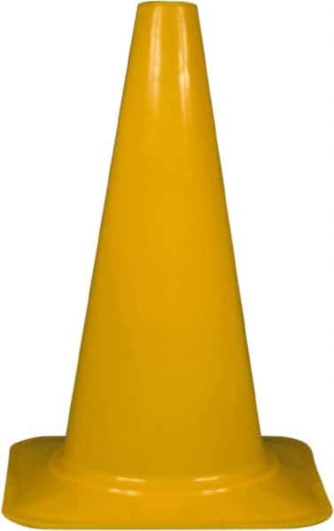 PRO-SAFE - 18" High, Yellow Sport Traffic Cone - 12" Base Width, 2.5 Lb - USA Tool & Supply
