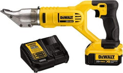 DeWALT - 2,500 SPM, 20 Volt, Pistol Grip Handle, Handheld Cordless Shear - 18 Gauge (Steel) & 20 Gauge (Stainless Steel) Cutting Capacity - USA Tool & Supply