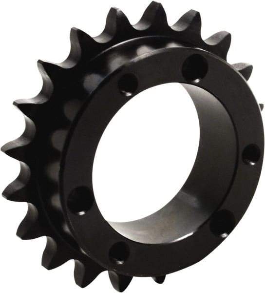 Tritan - 19 Teeth, 1" Chain Pitch, Chain Size 80, QD Sprocket - 6.076" Pitch Diam, 6.575" Outside Diam - USA Tool & Supply