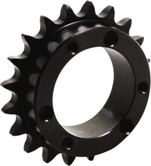 Tritan - 17 Teeth, 5/8" Chain Pitch, Chain Size 50, QD Sprocket - 3.401" Pitch Diam, 3.701" Outside Diam - USA Tool & Supply