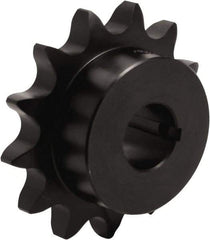 Tritan - 19 Teeth, 1-1/4" Chain Pitch, Chain Size 100, Finished Bore Sprocket - 7.595" Pitch Diam, 8.228" Outside Diam - USA Tool & Supply