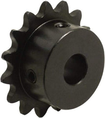 Tritan - 14 Teeth, 3/8" Chain Pitch, Chain Size 35, Finished Bore Sprocket - 1.685" Pitch Diam, 1.85" Outside Diam - USA Tool & Supply