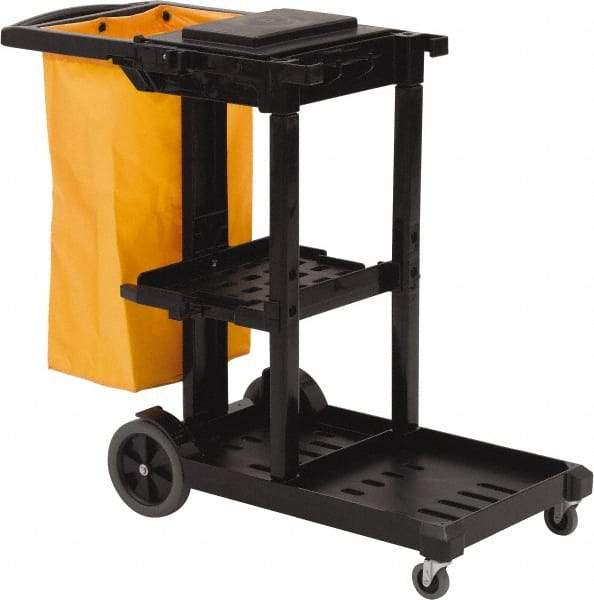 O-Cedar - 100 Qt Plastic Janitor Cart - 18-1/4" Width - USA Tool & Supply