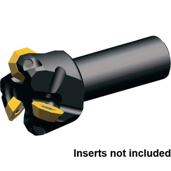 Kennametal - 32mm Cut Diam, 3.5mm Max Depth of Cut, 32mm Shank Diam, 90mm OAL, Indexable Chamfer & Angle End Mill - OFPT06L5AFENGB Insert Style, Cylindrical Shank, 45° Lead Angle, Through Coolant - USA Tool & Supply