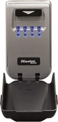 Master Lock - 2" Wide x 4-11/16" Overall Height, Set-Your-Own Combination, Wall Mount Key Safe - Dark Gray Finish - USA Tool & Supply