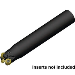Kennametal - 1" Cutting Diam, 1" Shank Diam, 1" Max Depth of Cut, Straight Shank Indexable Copy End Mill - 3 Inserts, RN.J10T3M0.N.. Insert, KDR Toolholder, Steel, Through Coolant - USA Tool & Supply