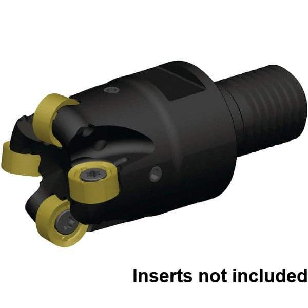 Kennametal - 1" Cutting Diam, 21mm Shank Diam, 1" Max Depth of Cut, Straight Shank Indexable Copy End Mill - 3 Inserts, RN.J10T3M0.N.. Insert, KDR Toolholder, Steel, Through Coolant - USA Tool & Supply