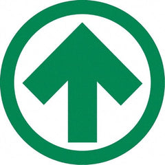 NMC - "Arrow", 36" Long x 36" Wide, Asphalt Art Safety Sign - Round, 0.005" Thick, Use for Workplace/Safety - USA Tool & Supply