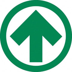 NMC - "Arrow", 23" Long x 23" Wide, Sportwalk Safety Sign - Round, 0.005" Thick, Use for Workplace/Safety - USA Tool & Supply