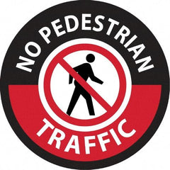 NMC - "No Pedestrian Traffic", 36" Long x 36" Wide, Sportwalk Safety Sign - Rectangle, 0.005" Thick, Use for Workplace/Safety - USA Tool & Supply