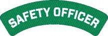 NMC - Safety Officer, Hard Hat Label - White on Green, 0.004" Thick, Indoor or Outdoor, Adhesive Backed, For Accident Prevention - USA Tool & Supply