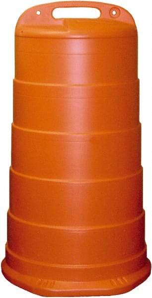 PRO-SAFE - 40" High x 36" Wide Reflective Channelizer Drum - High Density Polyethylene (HDPE), 10 Lbs, Orange - USA Tool & Supply