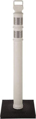 PRO-SAFE - 46" High x 4" Wide Reflective Delineator Post - High Density Polyethylene (HDPE), 3 Lbs, White - USA Tool & Supply