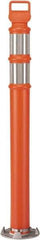 PRO-SAFE - 46" High x 4" Wide Reflective Delineator Post - High Density Polyethylene (HDPE), 5 Lbs, Orange - USA Tool & Supply
