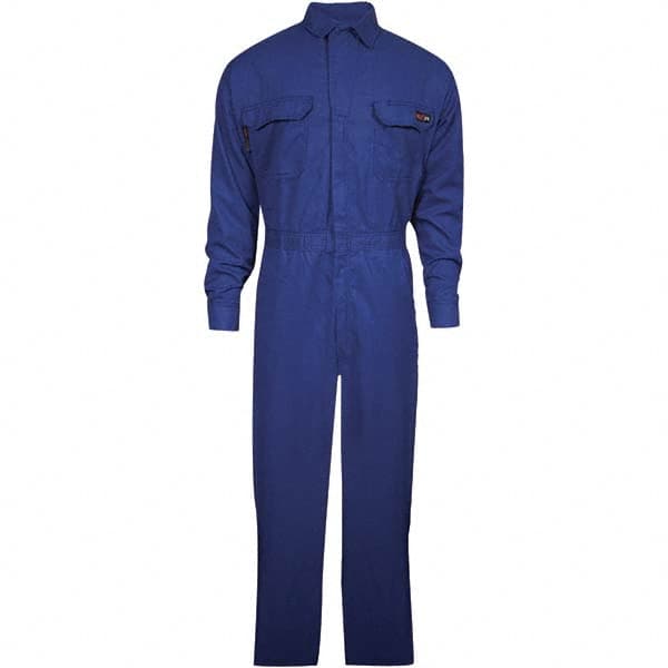 National Safety Apparel - Size XL Tall Royal Blue HRC 2 Flame Resistant/Retardant Coveralls - Exact Industrial Supply