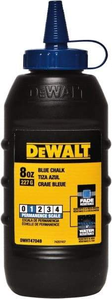 DeWALT - 8 oz Container Chalk Refill - Blue - USA Tool & Supply