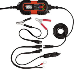 Black & Decker - 6/12 Volt Automatic Charger/Maintainer - 2 Amps - USA Tool & Supply