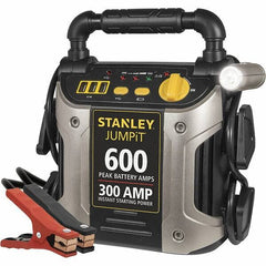 Stanley - 12 Volt Jump Starter - 300 Amps, 600 Peak Amps, 3 USB Power Ports - USA Tool & Supply