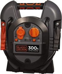 Black & Decker - 12 Volt Jump Starter - 300 Amps, 600 Peak Amps - USA Tool & Supply