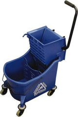 O-Cedar - 36 Qt Plastic Bucket & Wringer - 23" Long x 38" High x 14" Wide, Blue - USA Tool & Supply