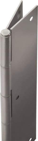 Stanley - 86" Long x 5" Wide, 22" Knuckle, Stainless Steel Continuous Hinge - 0.75" Thick, With Holes - USA Tool & Supply